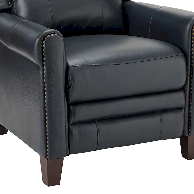 32,48 po Large Fauteuil inclinable manuel en cuir véritable
