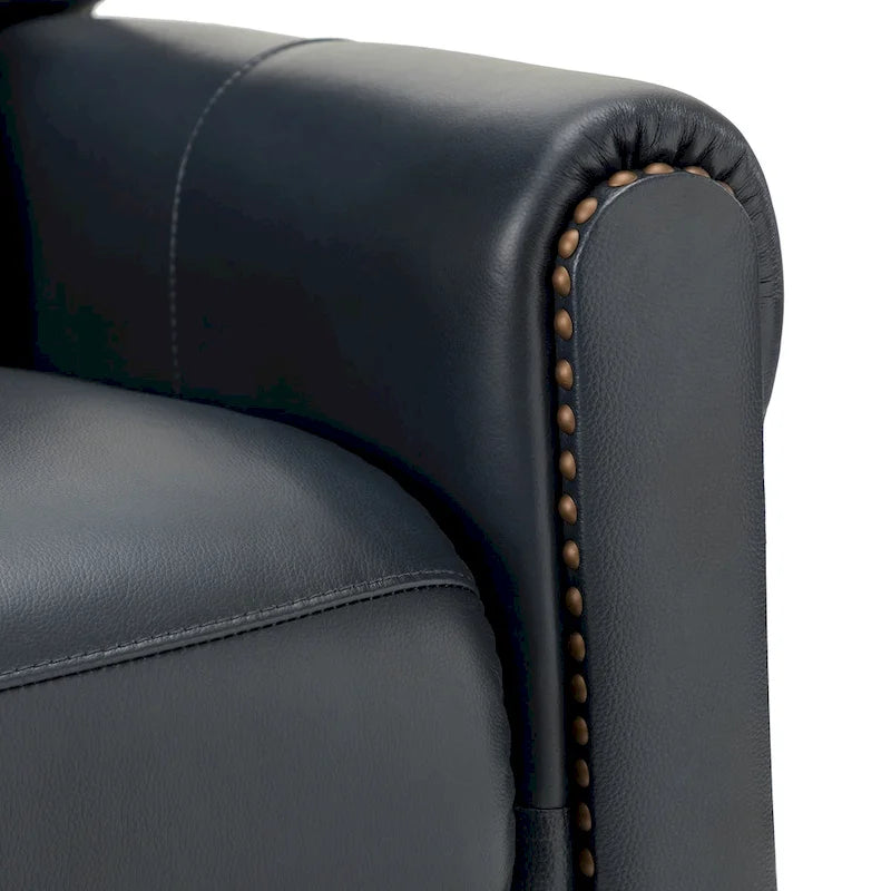 32,48 po Large Fauteuil inclinable manuel en cuir véritable