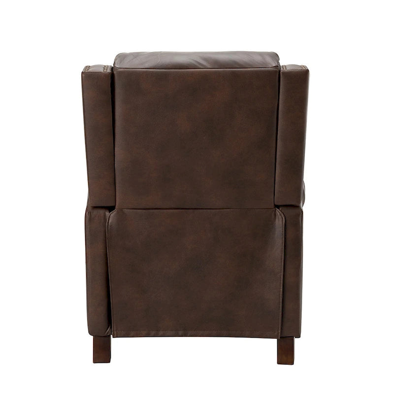 32,48 po Large Fauteuil inclinable manuel en cuir véritable