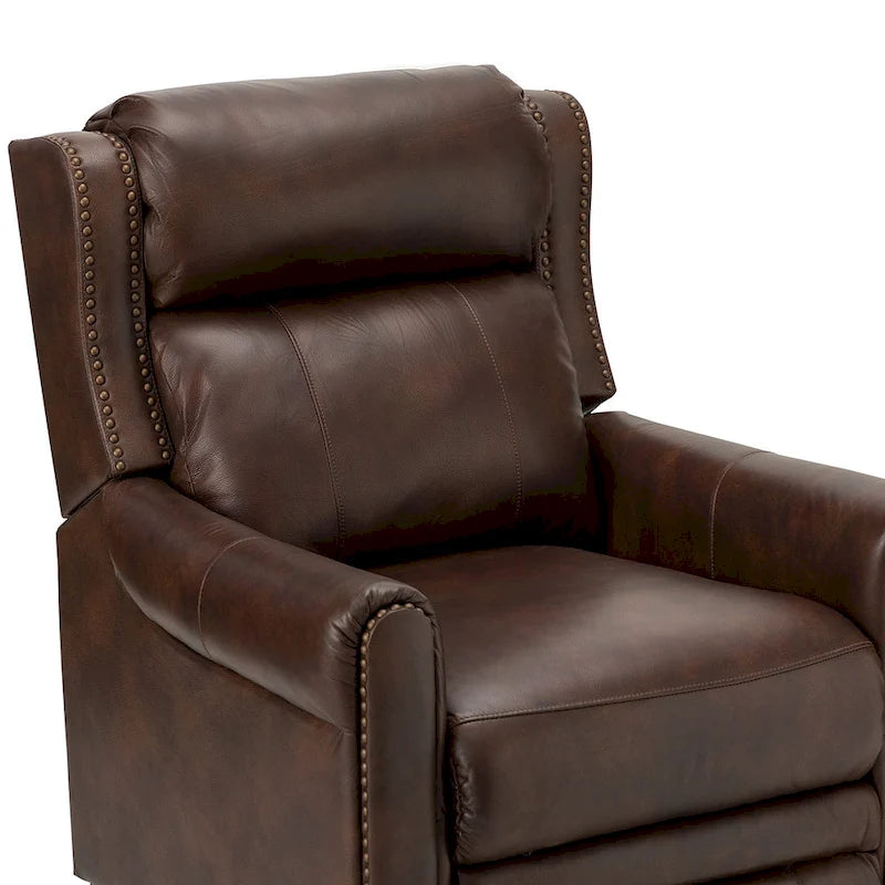 32,48 po Large Fauteuil inclinable manuel en cuir véritable
