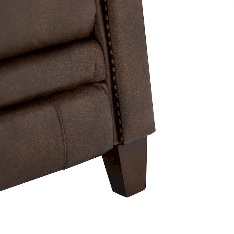32,48 po Large Fauteuil inclinable manuel en cuir véritable