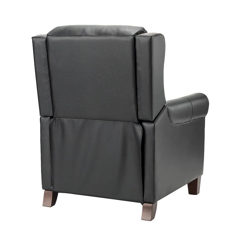 32,48 po Large Fauteuil inclinable manuel en cuir véritable