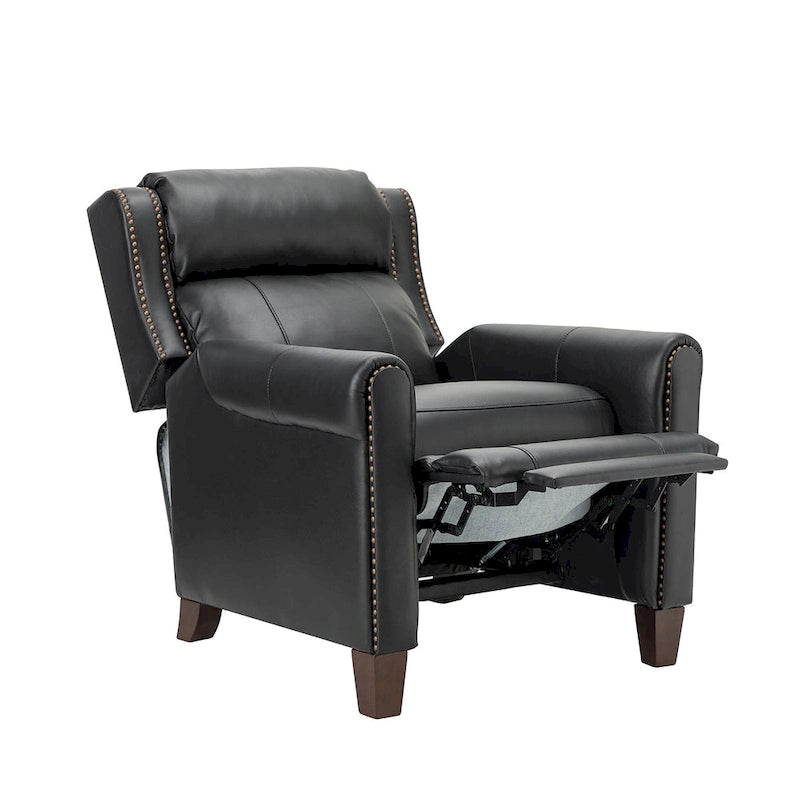 32,48 po Large Fauteuil inclinable manuel en cuir véritable