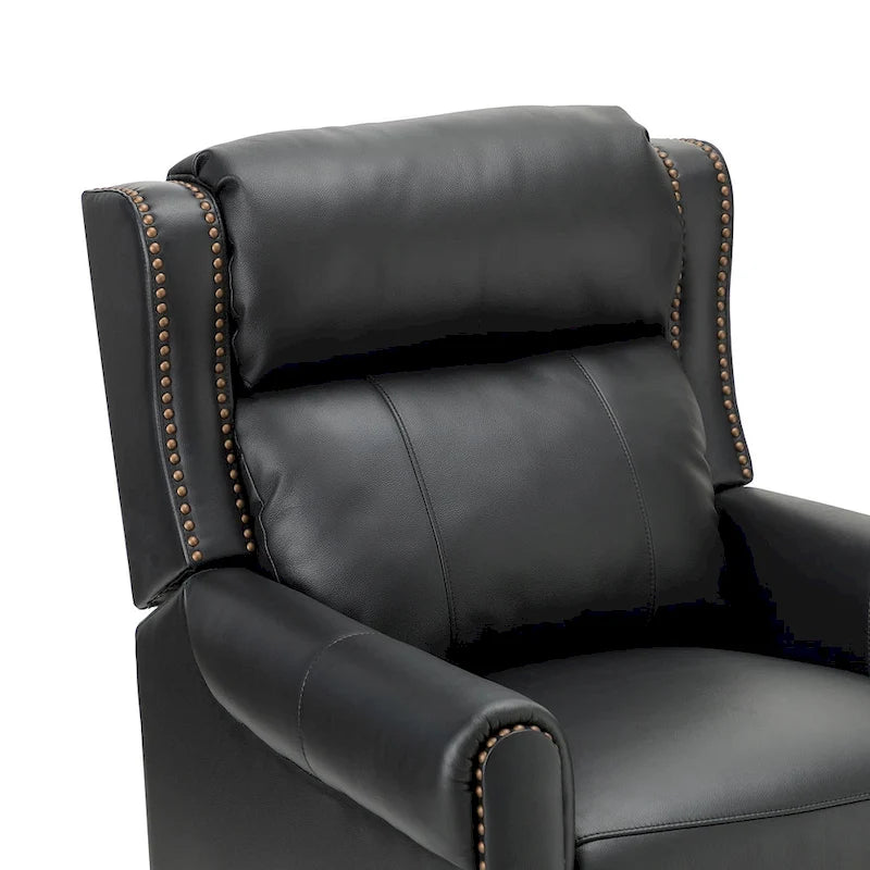 32,48 po Large Fauteuil inclinable manuel en cuir véritable