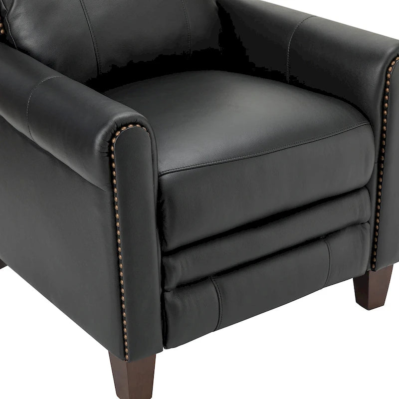 32,48 po Large Fauteuil inclinable manuel en cuir véritable