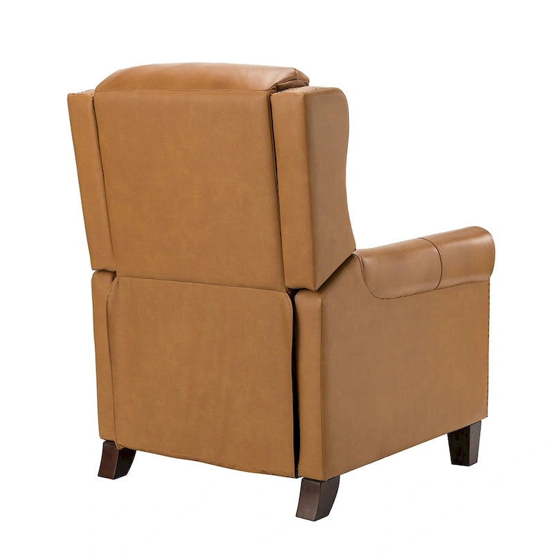 32,48 po Large Fauteuil inclinable manuel en cuir véritable