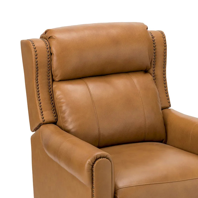 32,48 po Large Fauteuil inclinable manuel en cuir véritable