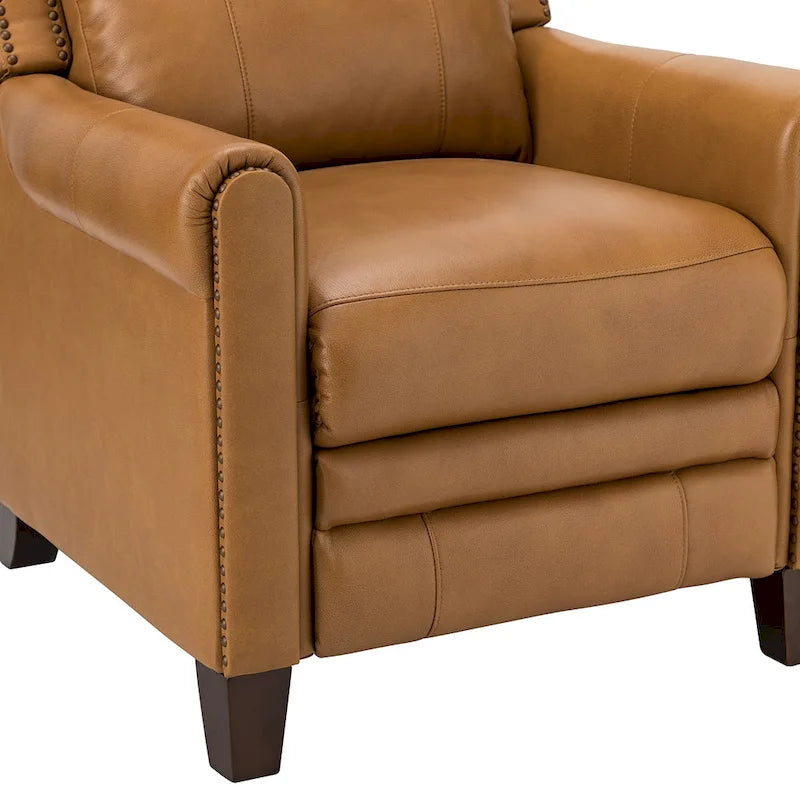 32,48 po Large Fauteuil inclinable manuel en cuir véritable