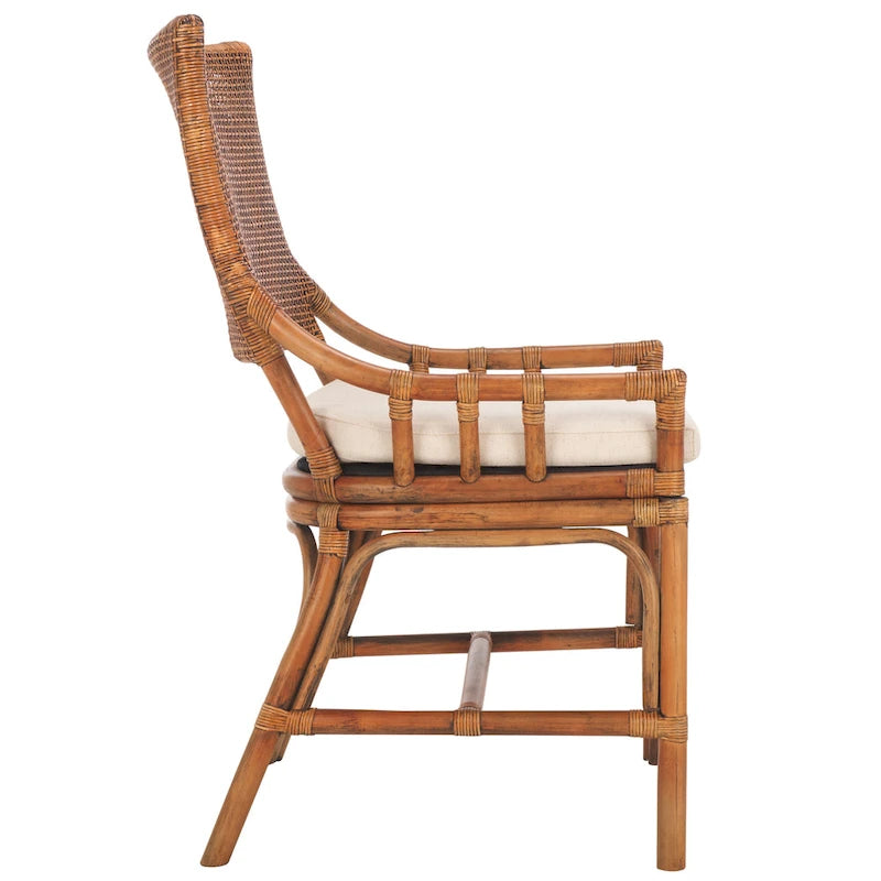Chaise coussin en rotin côtier - 22 L x 24 P x 37 H - 22L x 24P x 37H
