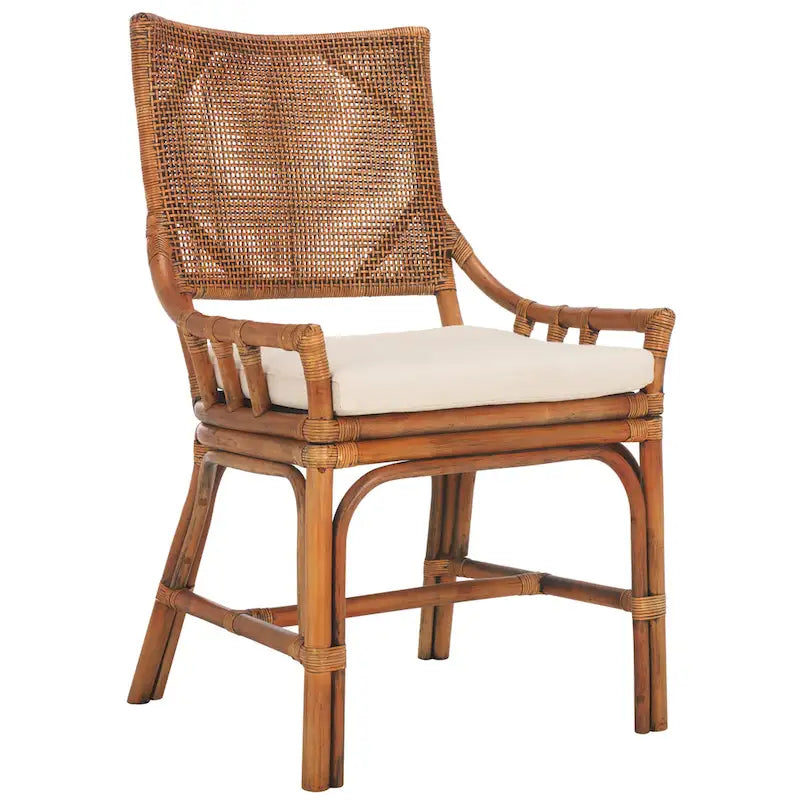 Chaise coussin en rotin côtier - 22 L x 24 P x 37 H - 22L x 24P x 37H