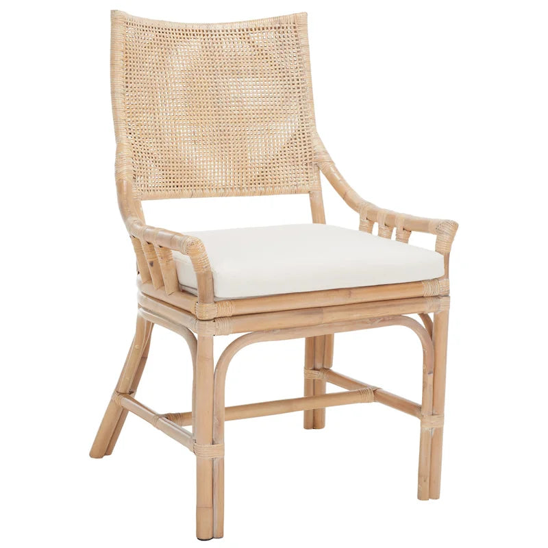 Chaise coussin en rotin côtier - 22 L x 24 P x 37 H - 22L x 24P x 37H