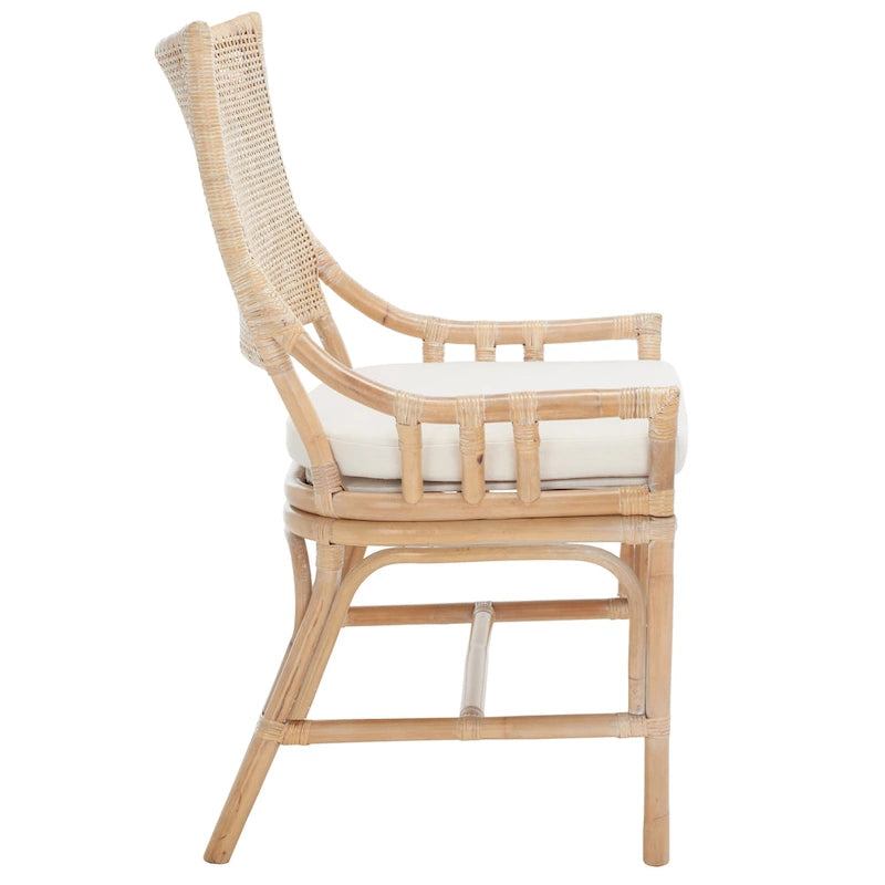 Chaise coussin en rotin côtier - 22 L x 24 P x 37 H - 22L x 24P x 37H