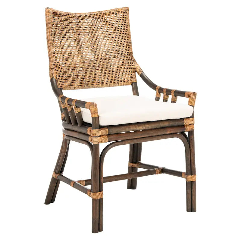 Chaise coussin en rotin côtier - 22 L x 24 P x 37 H - 22L x 24P x 37H