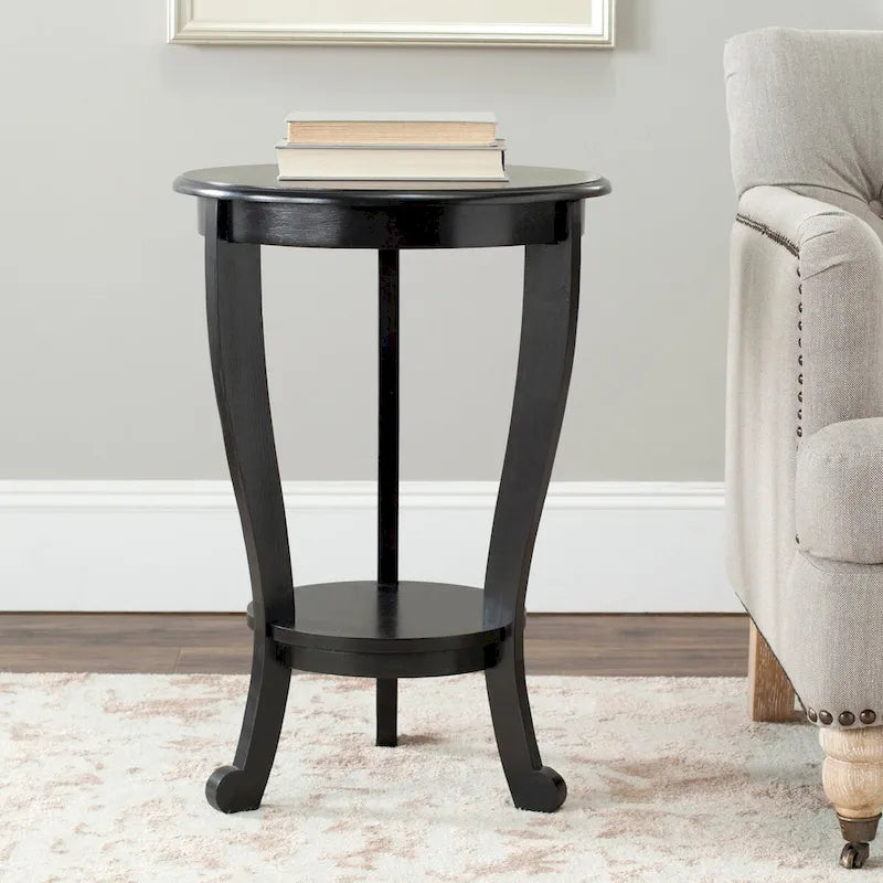 Table d'appoint sur pied Carlotta grise - 18,1 x 18,1 x 26 - 18La x 18P x 26H