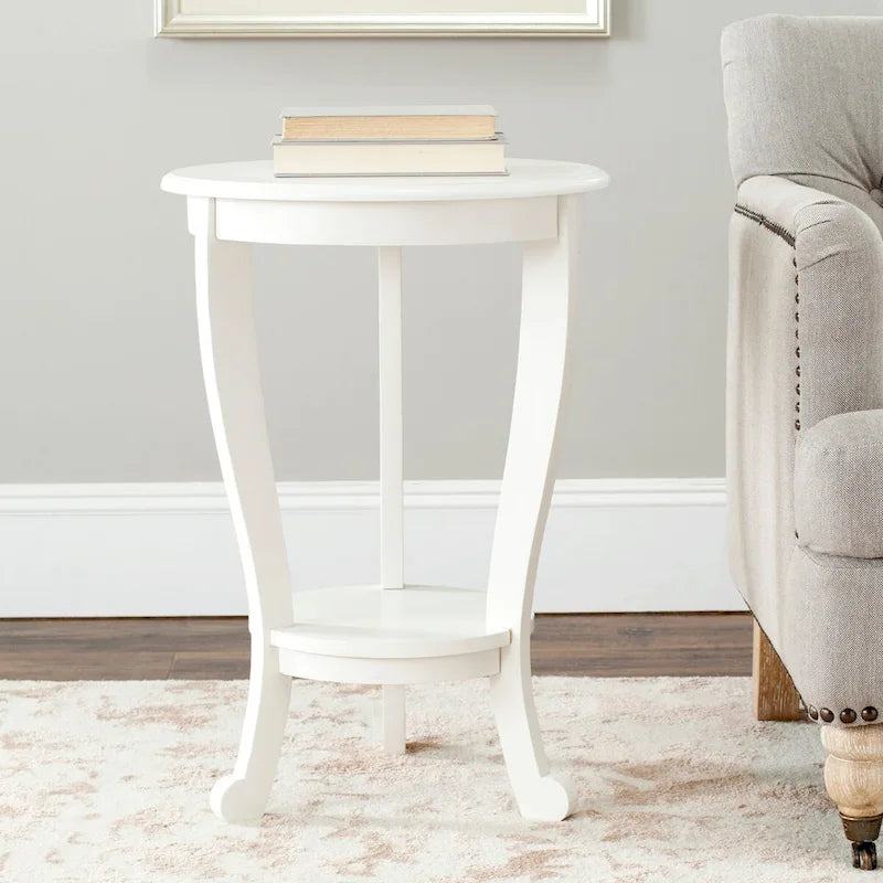 Table d'appoint sur pied Carlotta grise - 18,1 x 18,1 x 26 - 18La x 18P x 26H