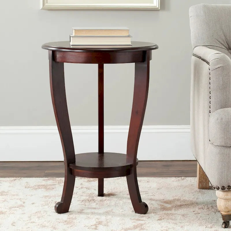 Table d'appoint sur pied Carlotta grise - 18,1 x 18,1 x 26 - 18La x 18P x 26H