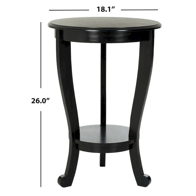 Table d'appoint sur pied Carlotta grise - 18,1 x 18,1 x 26 - 18La x 18P x 26H