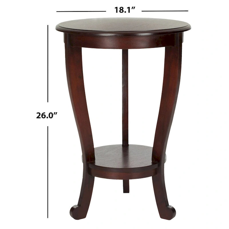 Table d'appoint sur pied Carlotta grise - 18,1 x 18,1 x 26 - 18La x 18P x 26H