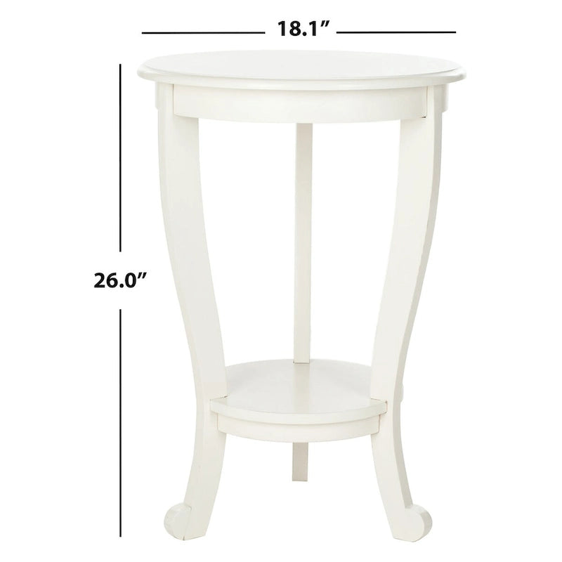 Table d'appoint sur pied Carlotta grise - 18,1 x 18,1 x 26 - 18La x 18P x 26H