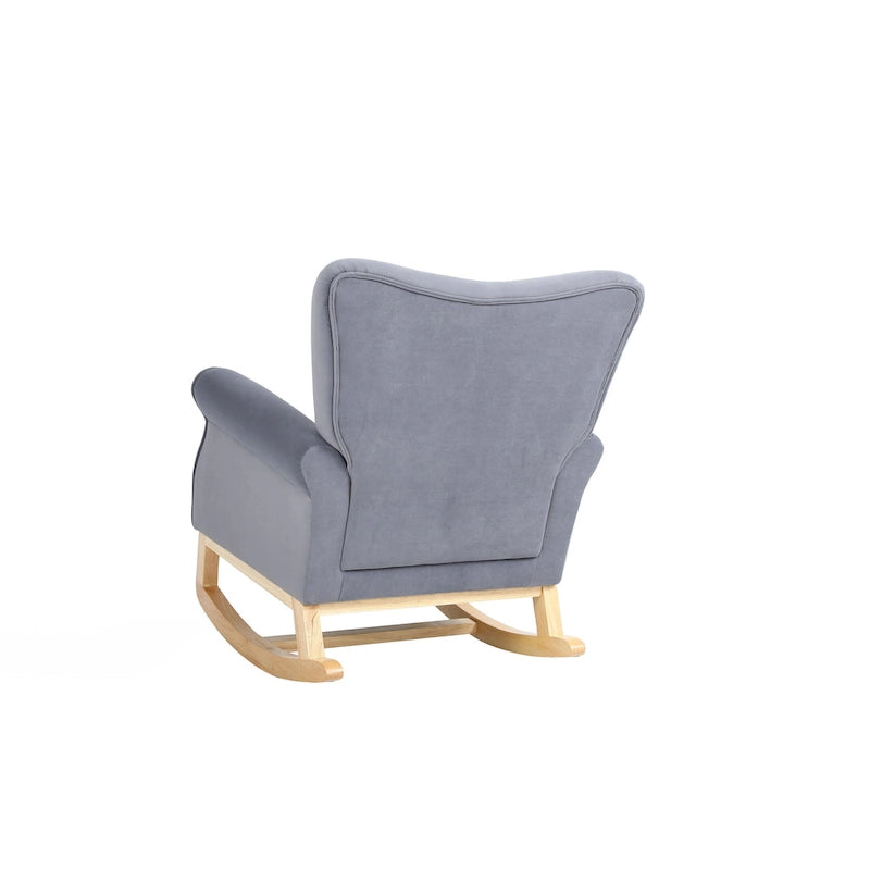 Fauteuil à bascule en velours