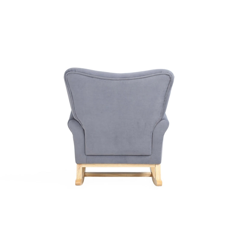 Fauteuil à bascule en velours