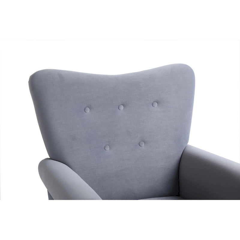 Fauteuil à bascule en velours