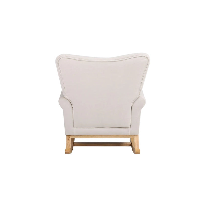 Fauteuil à bascule en velours