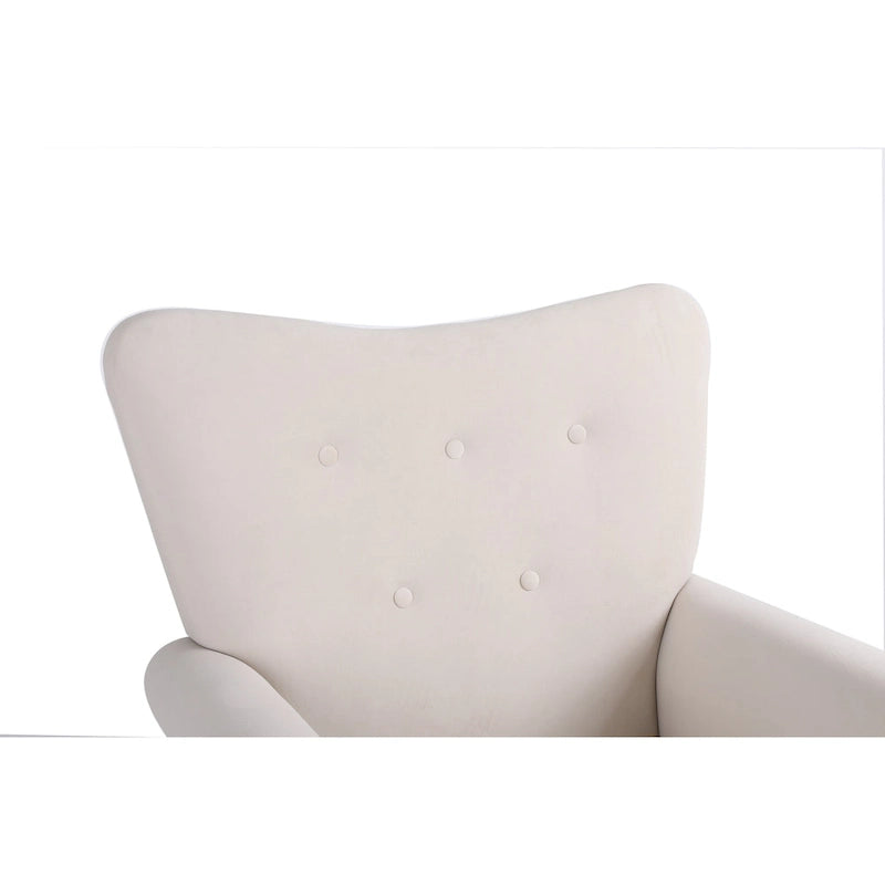Fauteuil à bascule en velours