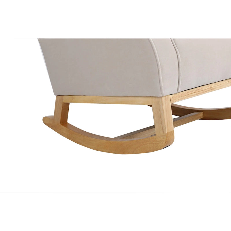 Fauteuil à bascule en velours