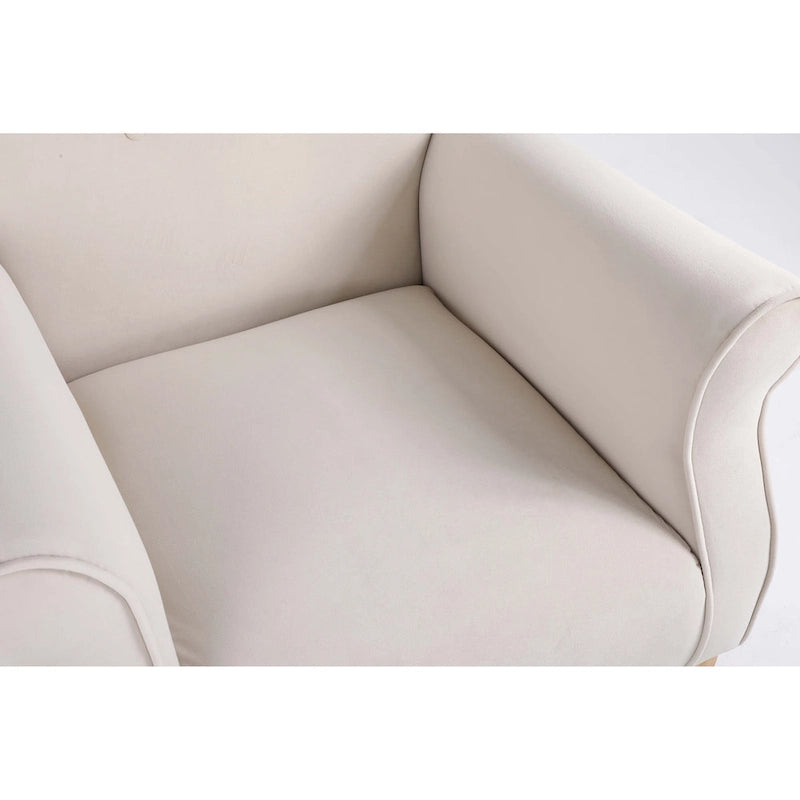 Fauteuil à bascule en velours