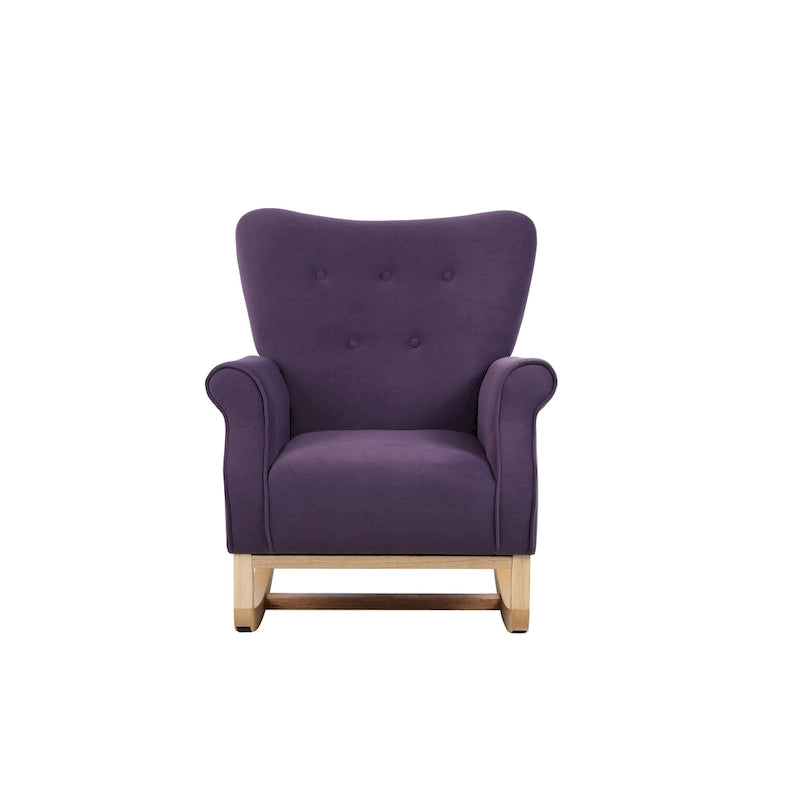 Fauteuil à bascule en velours