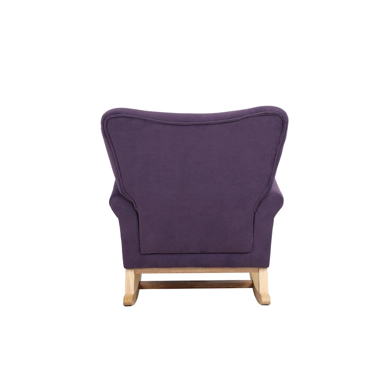 Fauteuil à bascule en velours
