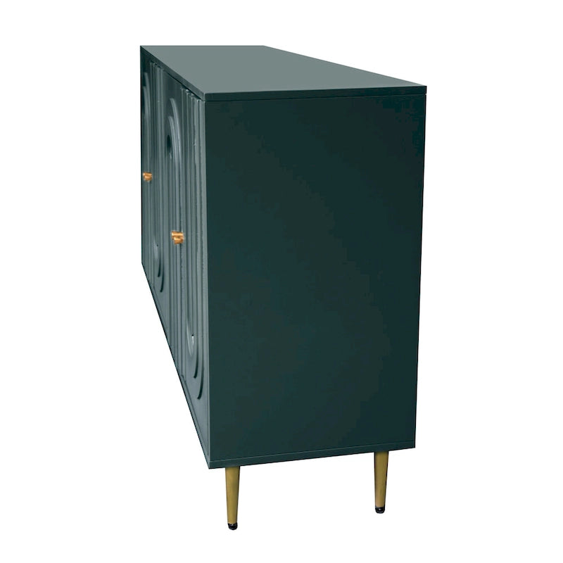 Meuble bas laqué moderne à 4 portes en bois