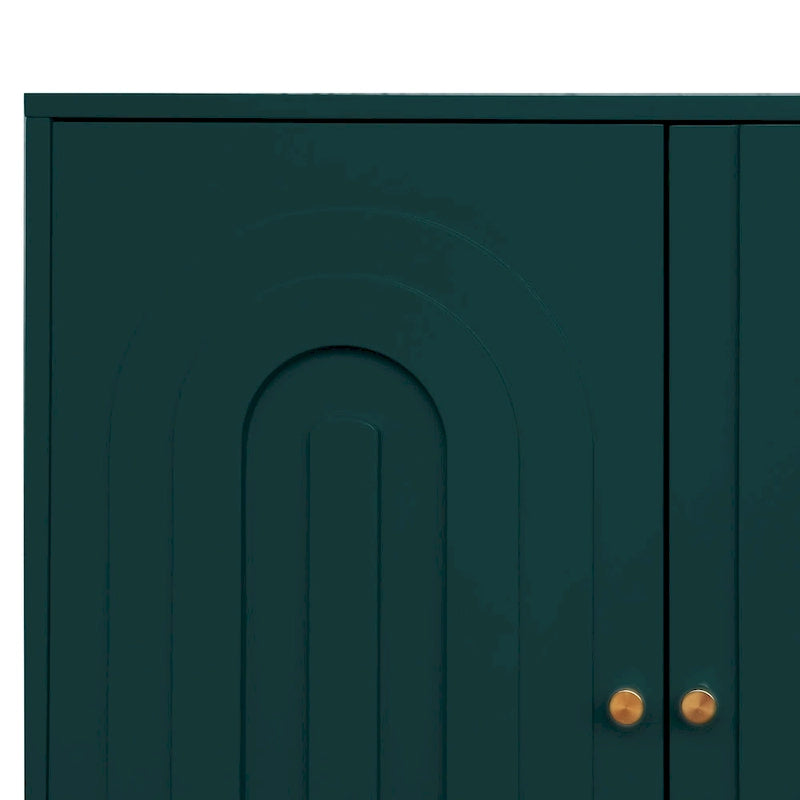 Meuble bas laqué moderne à 4 portes en bois