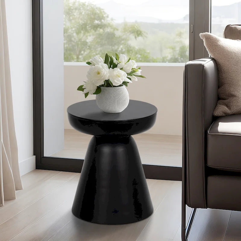 Bois, table d'appoint 19, noir