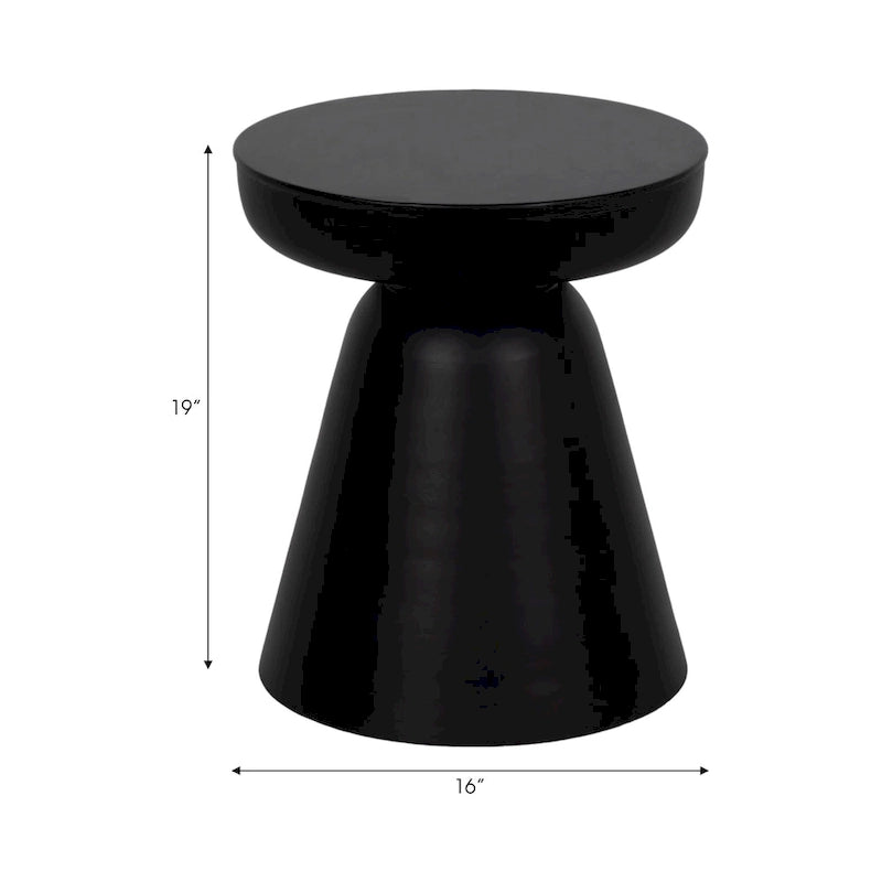 Bois, table d'appoint 19, noir