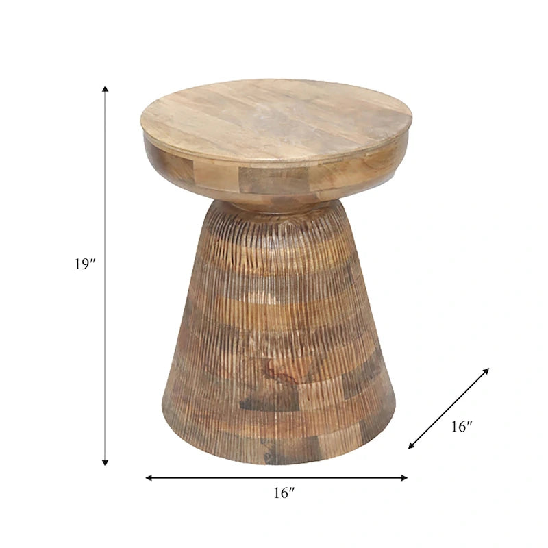 Bois, table d'appoint 19, noir