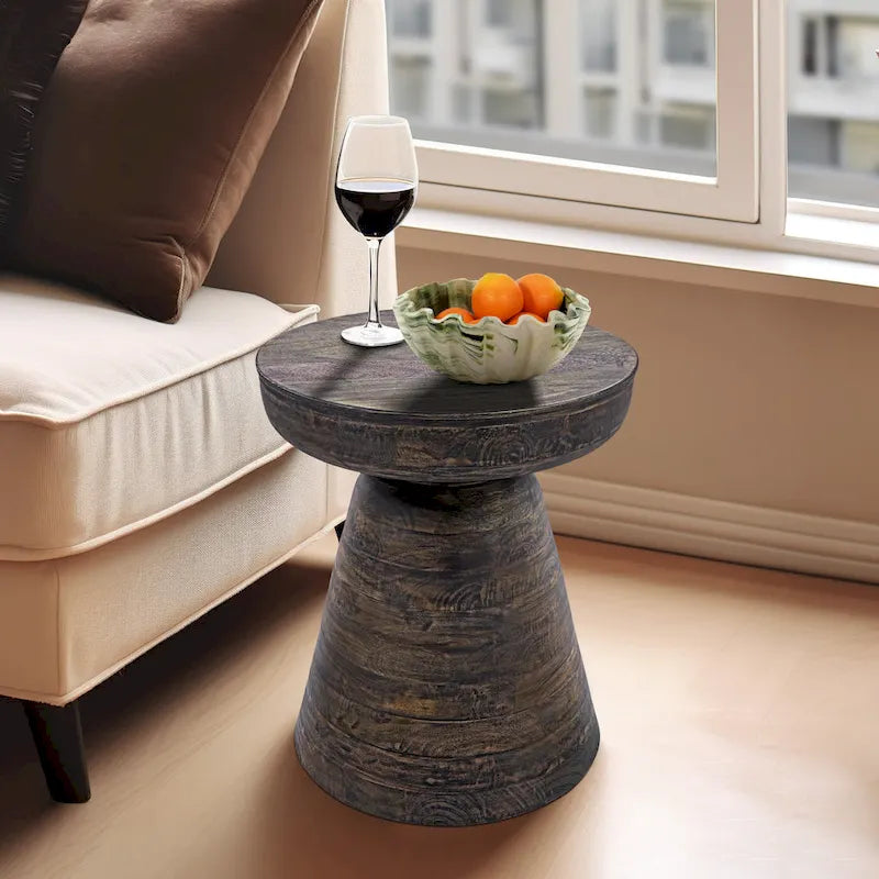 Bois, table d'appoint 19, noir
