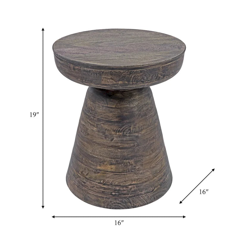 Bois, table d'appoint 19, noir