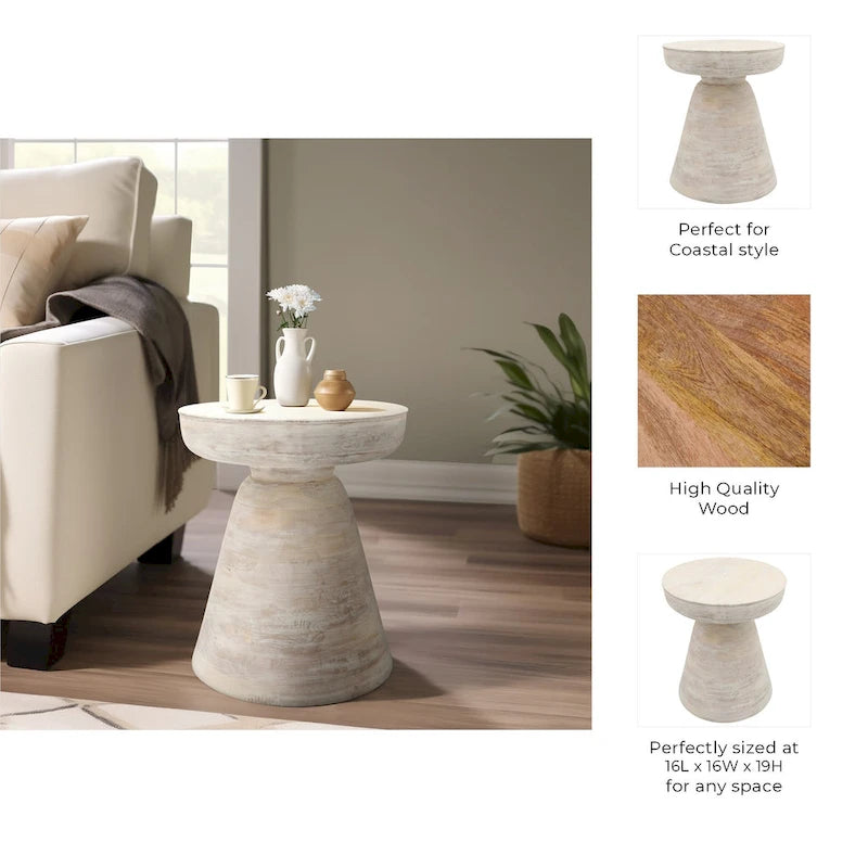 Bois, table d'appoint 19, noir