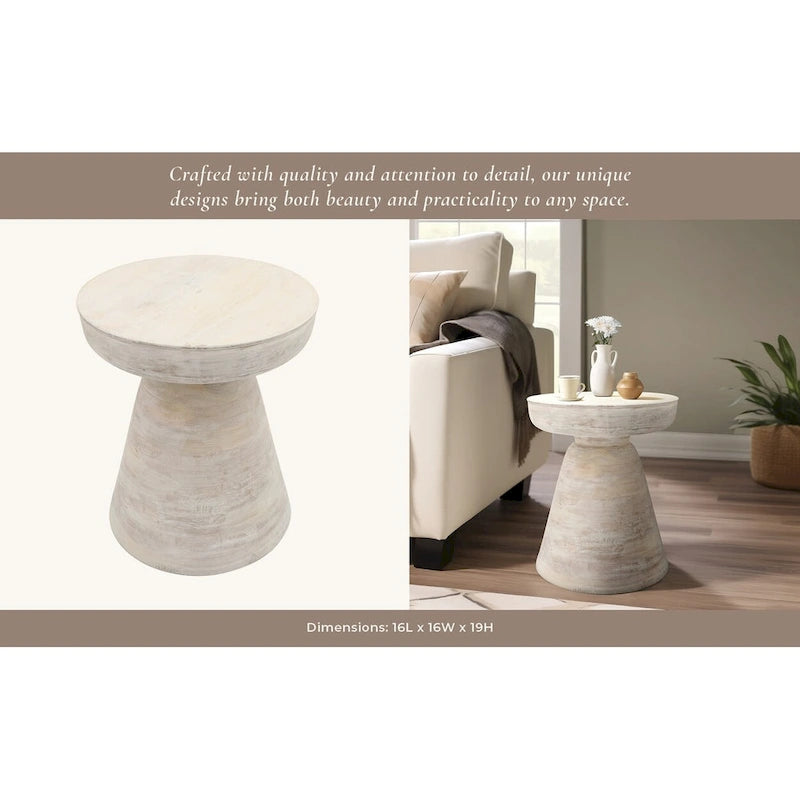 Bois, table d'appoint 19, noir