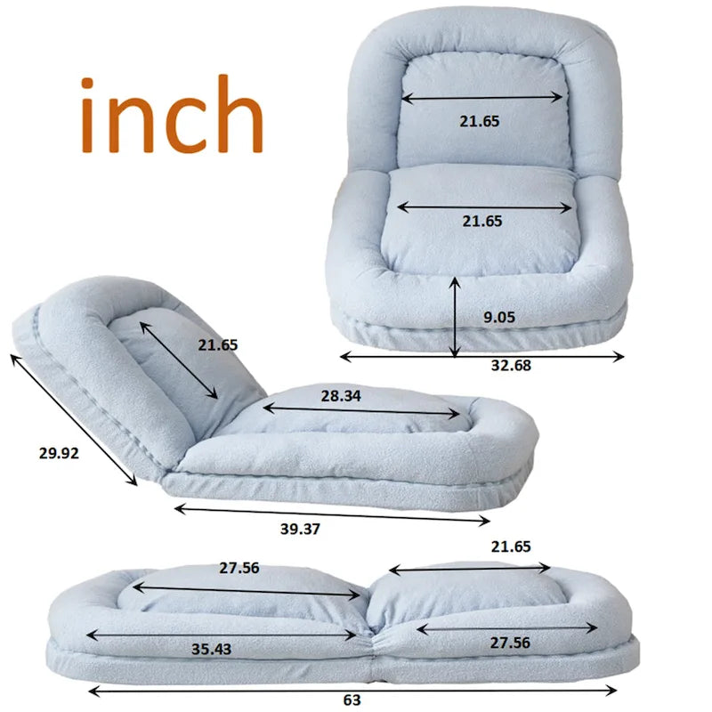 Canapé-lit inclinable rembourré de 42,5 po