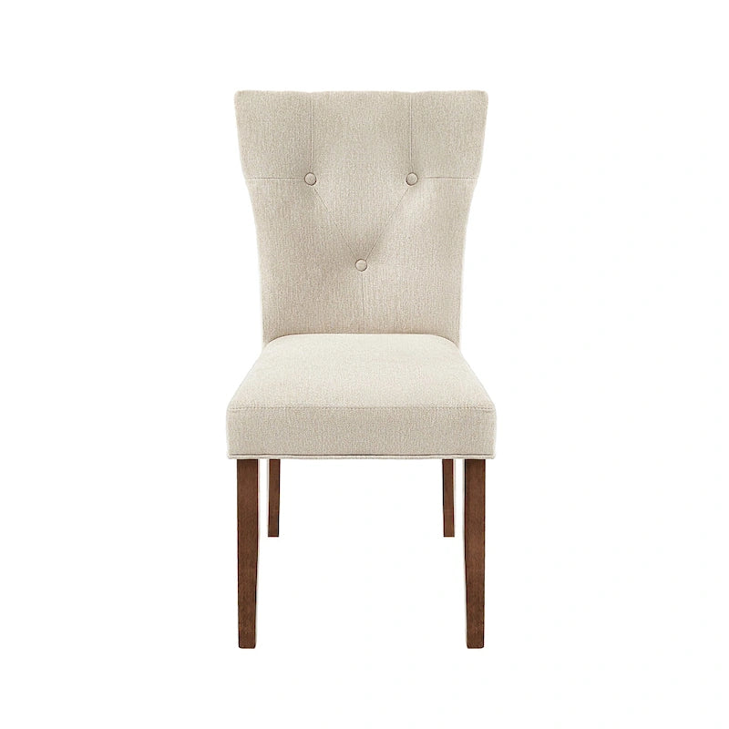 Chaise de salle à manger capitonnée en hévéa Chastin Farmhouse (lot de 2)