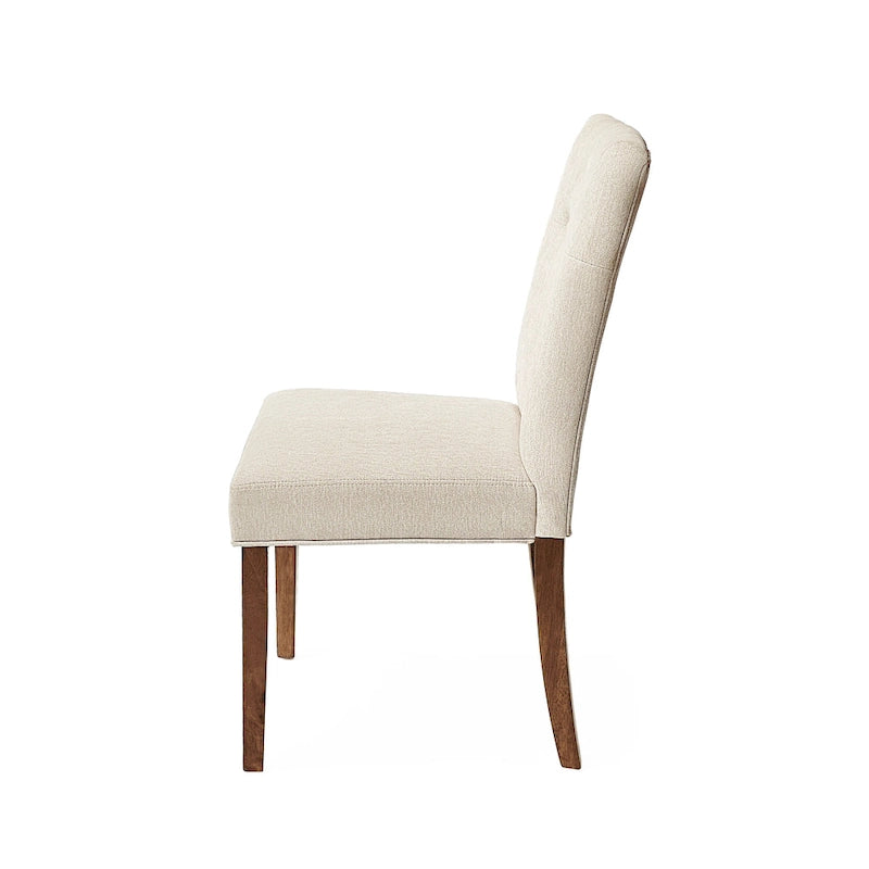 Chaise de salle à manger capitonnée en hévéa Chastin Farmhouse (lot de 2)