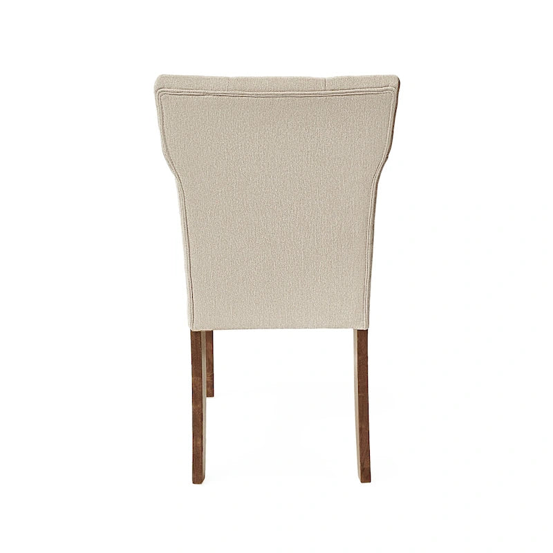 Chaise de salle à manger capitonnée en hévéa Chastin Farmhouse (lot de 2)
