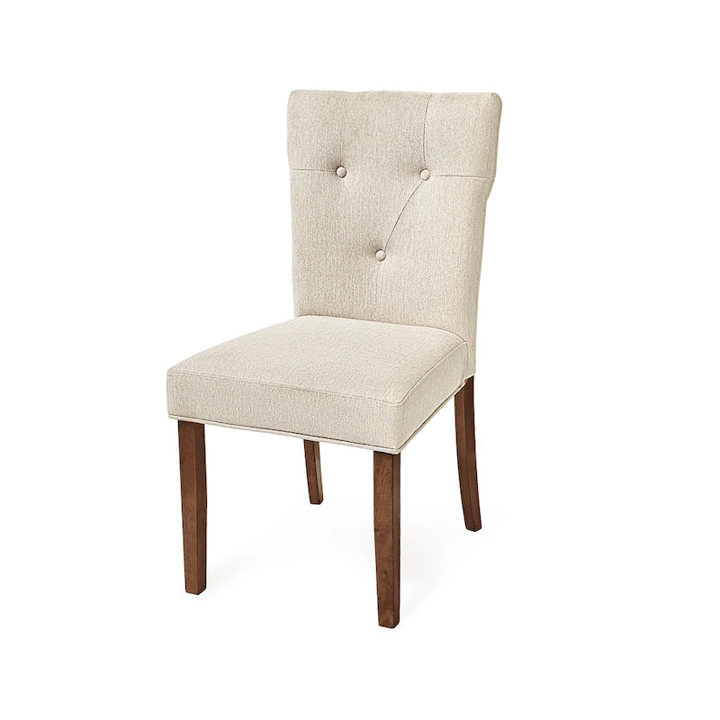 Chaise de salle à manger capitonnée en hévéa Chastin Farmhouse (lot de 2)