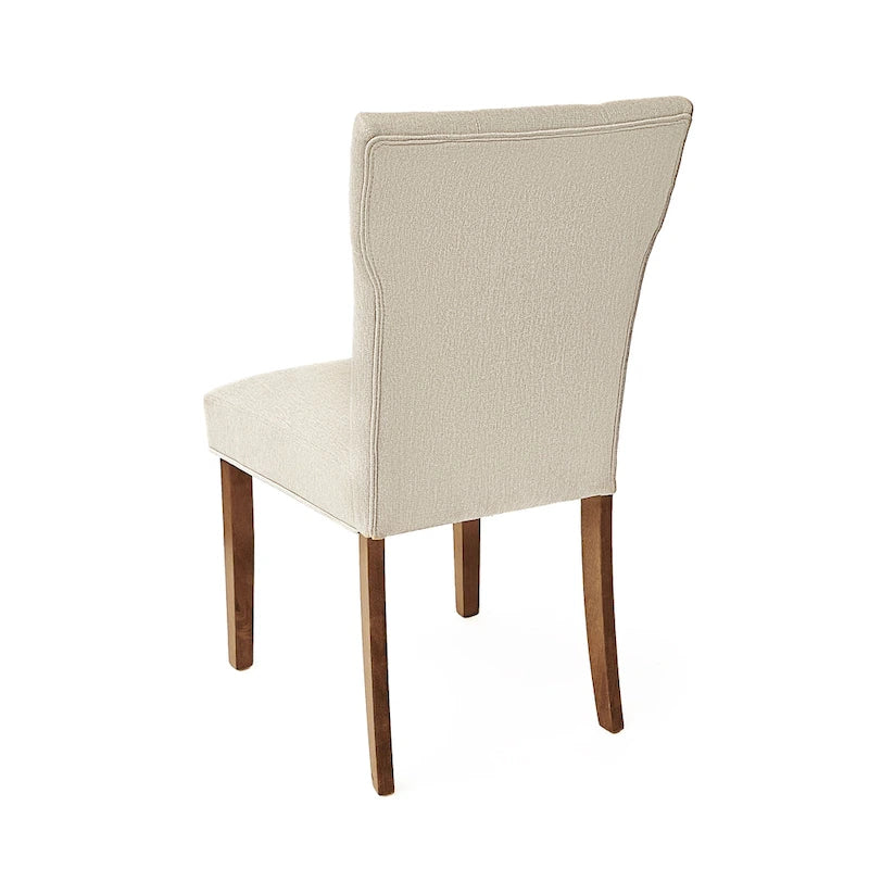Chaise de salle à manger capitonnée en hévéa Chastin Farmhouse (lot de 2)