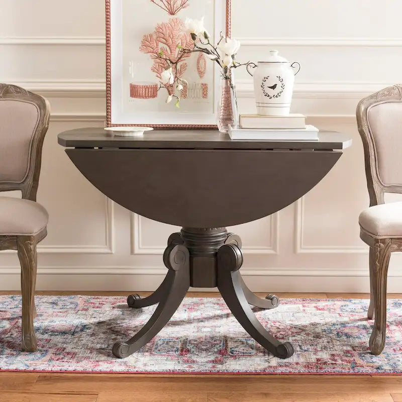 Table à manger à abattants blanc antique - 43 L x 43 P x 31 H - 43Lx43Px31H