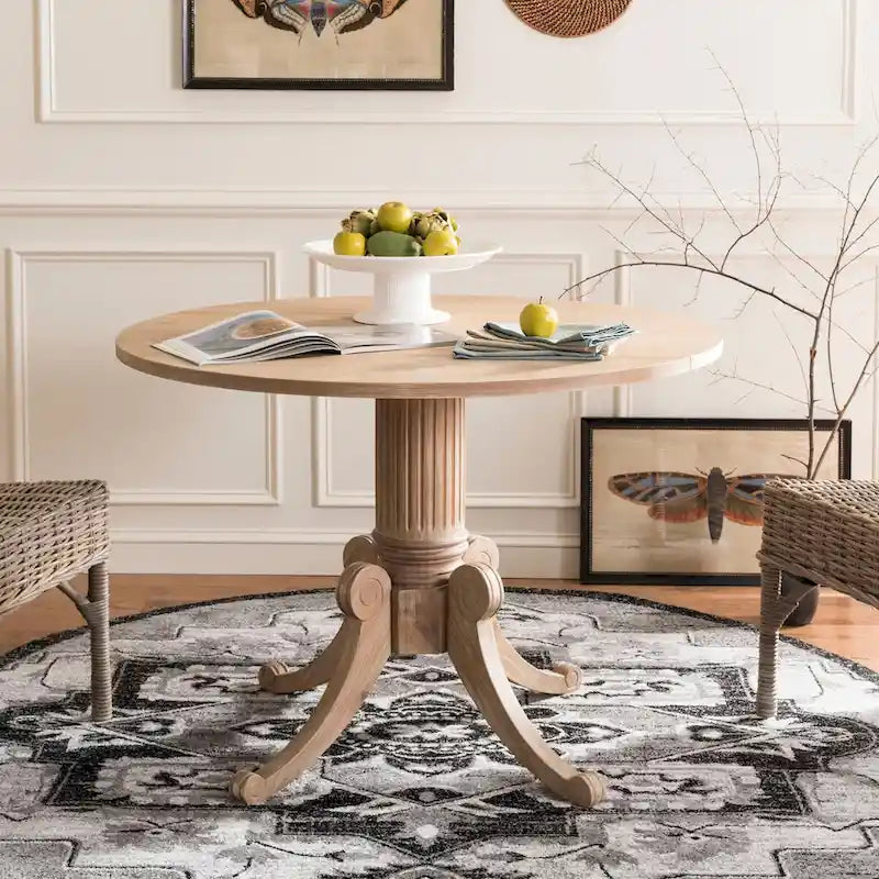 Table à manger à abattants blanc antique - 43 L x 43 P x 31 H - 43Lx43Px31H