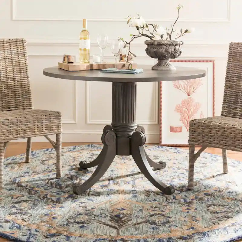 Table à manger à abattants blanc antique - 43 L x 43 P x 31 H - 43Lx43Px31H